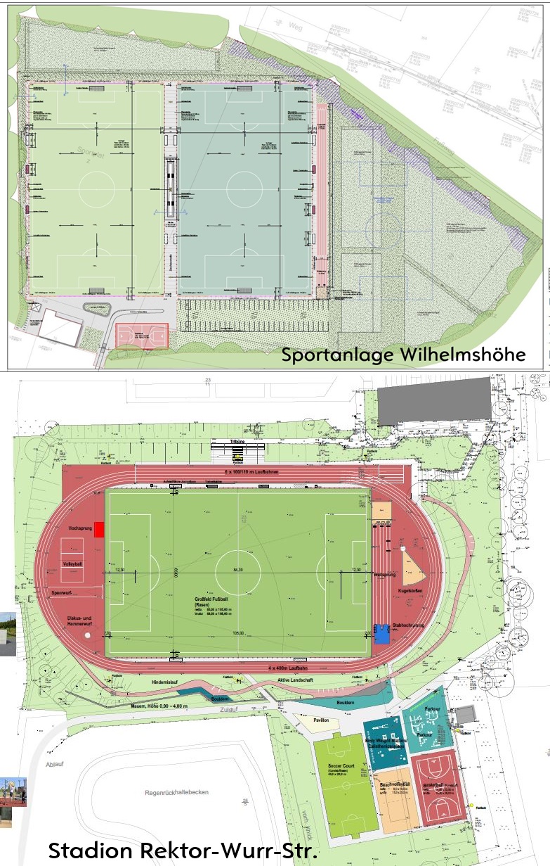 Entwürfe der Sportstättem